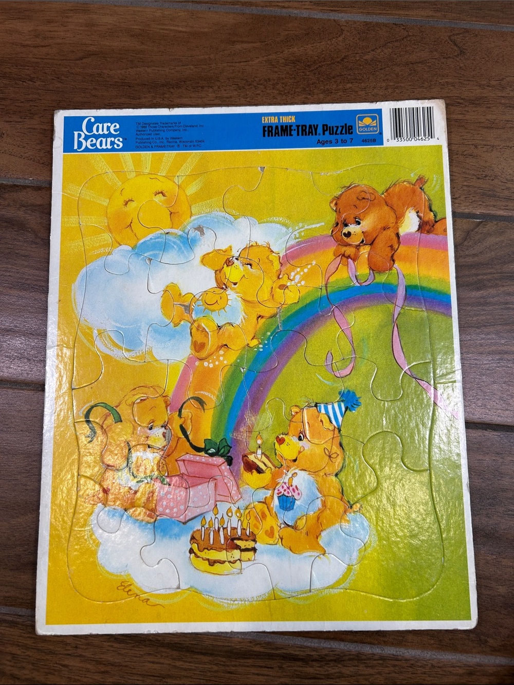 Vintage Care Bears board puzzle from 1986
